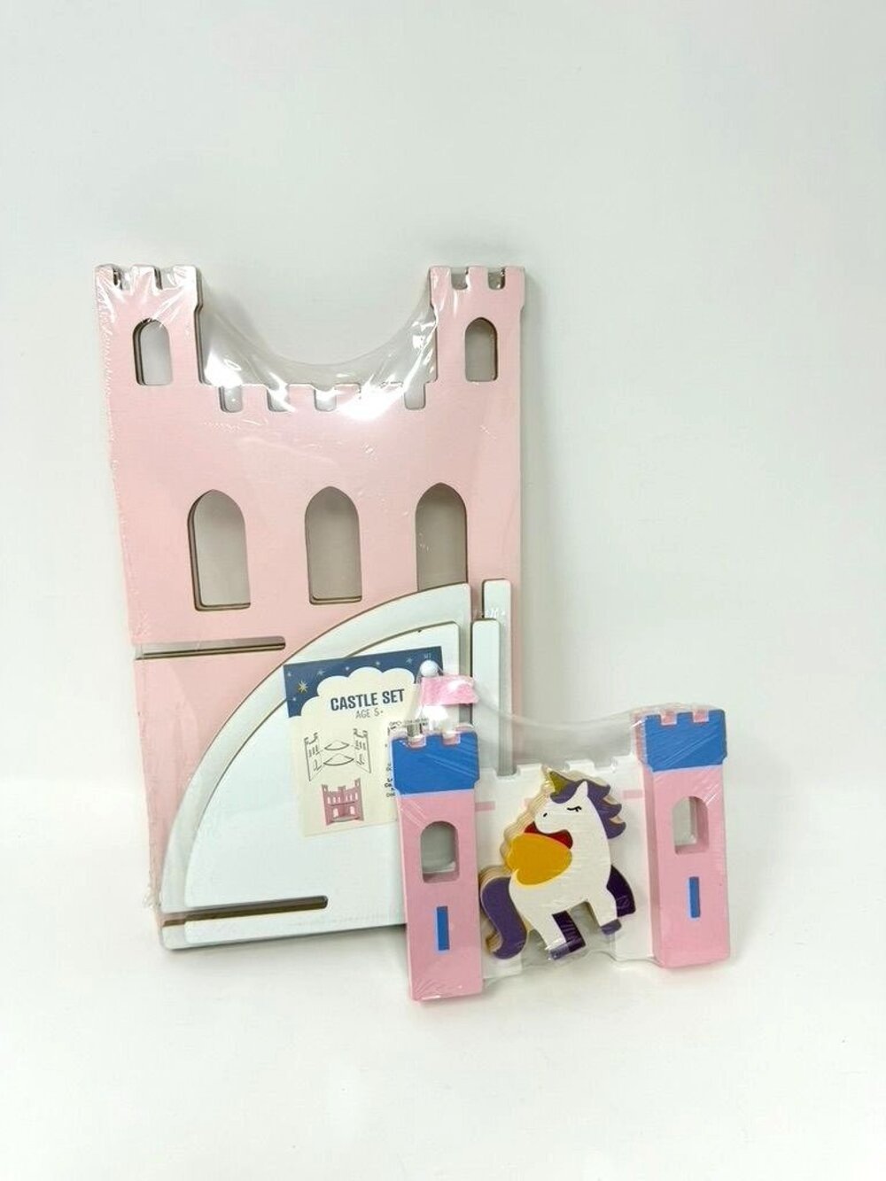 Target Pink Castle Play Set Unicorn Wood Towers Flag Ages 5+ Princess Fairytale